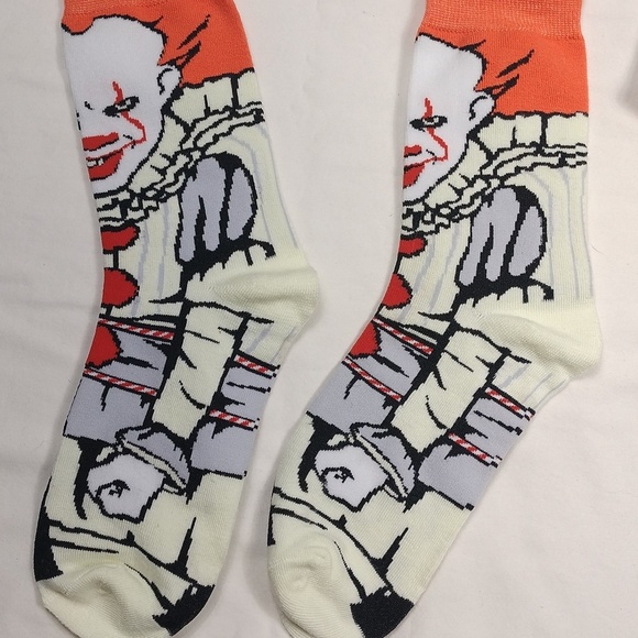 NWOT Horror Characters Themed Adult Socks - Orange and Blue - Picture 3 of 6